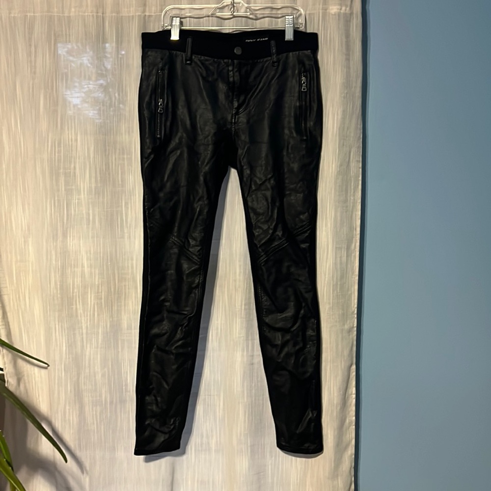 DKNY faux leather jeans
